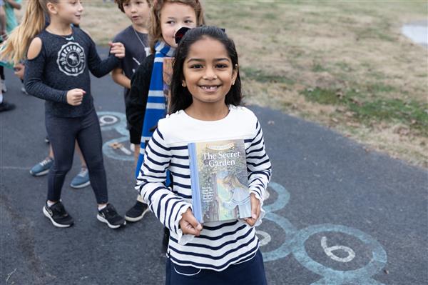 girl outside smiling